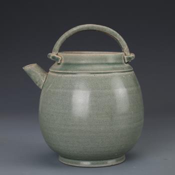 仿古瓷器越窯青瓷提樑壺