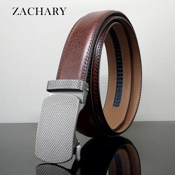 【ZACHARY】全牛皮時尚自動皮帶CY8925棕