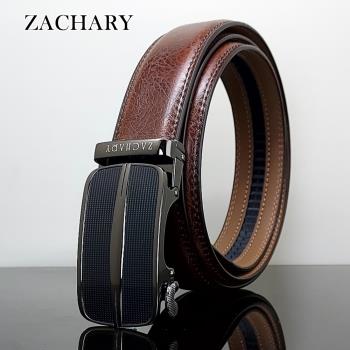 【ZACHARY】全牛皮時尚自動皮帶CY8934棕