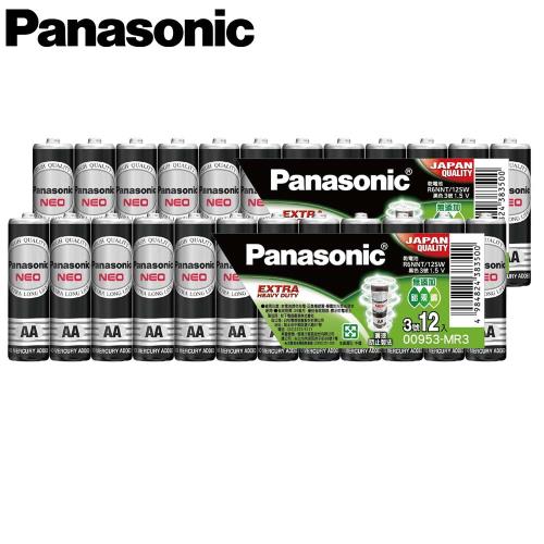 【國際牌Panasonic】碳鋅電池3號AA電池24入裝(R6NNT/1.5V黑錳電池/乾電池/公司貨)