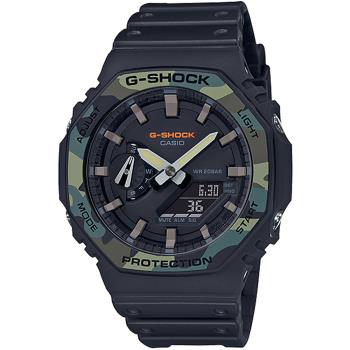 CASIO G-SHOCK 軍事風格八角造型計時錶/迷彩/GA-2100SU-1A