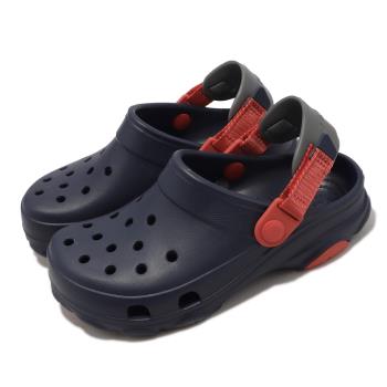 Crocs 洞洞鞋 Classic All-Terrain Clog K 童鞋 深藍 紅 布希鞋 涼拖鞋 卡駱馳 207458410