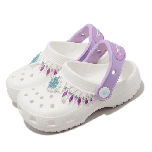 Crocs 涼拖鞋 Classic FunLab II Clog T 童鞋 中小童 白 冰雪奇緣 基本款 經典 207715100