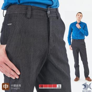 【NST Jeans】鐵灰點狀織紋 重磅 斜口袋商務休閒男褲-中腰直筒398(66763)