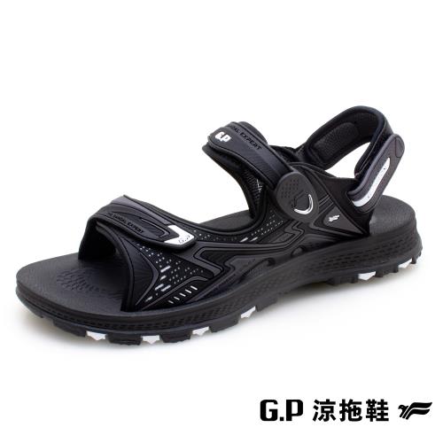 G.P 中性柔軟耐用磁扣兩用涼拖鞋G2386-黑色(SIZE:37-45 共二色)    GP