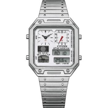 CITIZEN 星辰 80年代復古設計 Thermo Sensor 手錶 指針/數位/溫度顯示 JG2120-65A