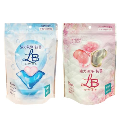 【3入組】日本 J&amp;C LB洗衣膠球 皂香愛心型/花香三葉草型