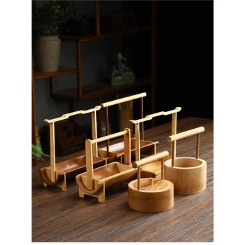 竹製品提手茶點盤-長方形小款