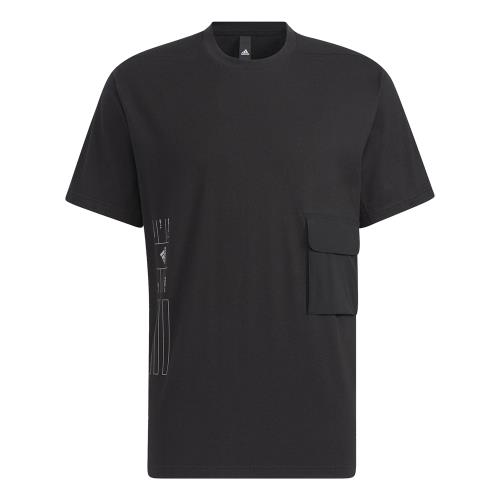 adidas 短袖 Tech 3D Pocket Tee 黑 純棉 男款 短T 胸前口袋 基本款 愛迪達 HE9945