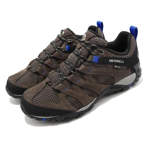 Merrell 登山鞋 Alverstone GTX 男鞋 咖啡 藍 防水 越野 郊山 戶外 ML036721