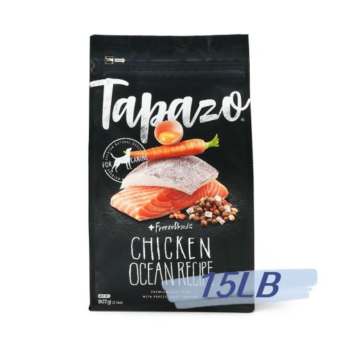 TAPAZO 特百滋 凍乾三重奏-成幼犬低敏海魚配方15LB_(狗飼料) 效期：20260514