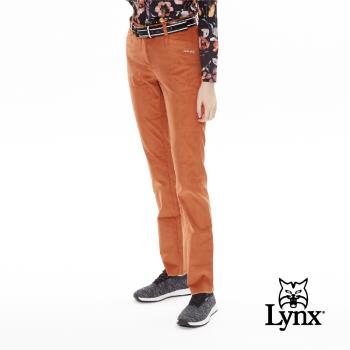 【Lynx Golf】女款彈性舒適細條燈芯絨休閒長褲(三色)