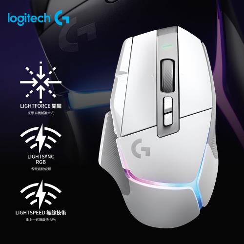 【Logitech 羅技】G502 X PLUS RGB無線電競滑鼠 白色