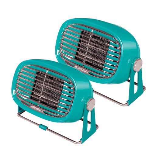 2入組  WONDER  復古風PTC發熱陶瓷電暖器WH-W26F