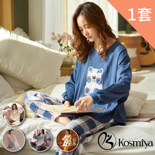 【Kosmiya】童趣棉質棉質睡衣居家服(M-2XL,多色可選)