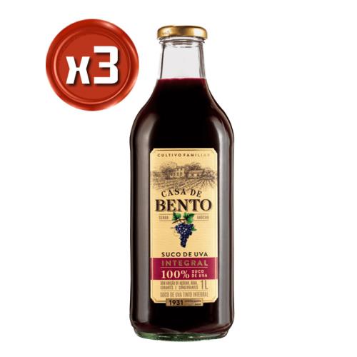【CASA DE BENTO】頂級紅葡萄汁x3瓶(1000ml/瓶)