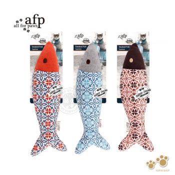 afp 復古貓系列 煙燻花魚 柔軟毛絨 貓咪玩具 毛絨玩具 貓玩具 寵物玩具 貓草 貓薄荷 花色隨機