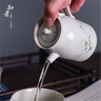 草木灰釉陶瓷開片茶壺150ml(桂香款)