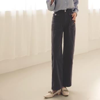 【OB 嚴選】高含棉造型雙口袋斜紋直筒長褲 《BA6522》