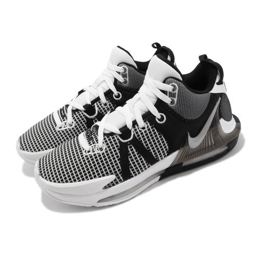 Nike 籃球鞋 LeBron Witness VII EP 7 男鞋 白 黑 灰 氣墊 運動鞋 DM1122-100