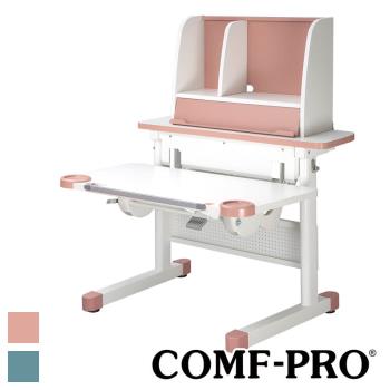 【COMF-PRO 康樸樂】M27圓方程式書桌(90cm桌面/無段式升降傾斜/兒童成長書桌椅/專用書架/台灣製)