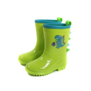 恐龍造型 防水 雨靴 雨鞋 綠色 中童 童鞋 ARDL28135 no084