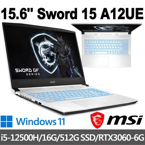 msi Sword 15 A12UE-1083TW 15.6吋電競筆電(i5-12500H/16G/512G SSD/RTX3060-6G/W11)