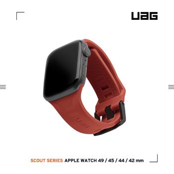 UAG Apple Watch 42444549mm 潮流矽膠錶帶-暖橘