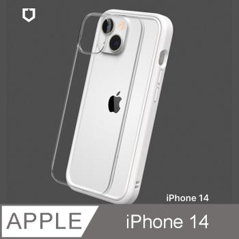 【RhinoShield 犀牛盾】iPhone 14 Mod NX 邊框背蓋兩用手機殼-白色