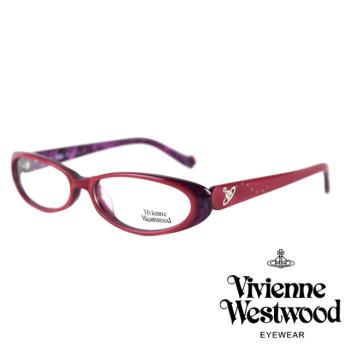 【Vivienne Westwood】英倫土星基本款光學鏡框(紅/紫 VW126_03)