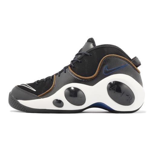 Nike 車輪鞋Air Zoom Flight 95 復古籃球鞋黑白皮革男鞋KIDD 休閒鞋