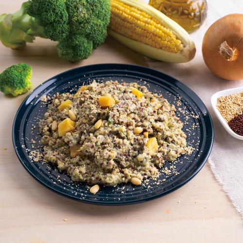 【蘭揚食品】黃金松子藜麥燉飯220G-奶素-素食/蔬食-加熱即食-料理包