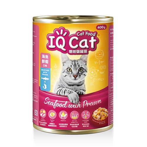 IQ CAT聰明貓罐頭海魚鮮蝦口味400G【愛買】