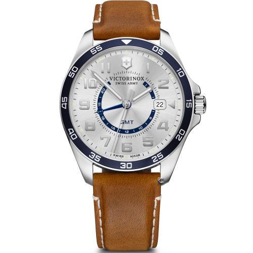 VICTORINOX 瑞士維氏 FieldForce系列  商務旅人兩地時間腕錶-VISA-241931