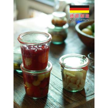 德國進口weck mold食品級玻璃密封罐梅森瓶蜂蜜酸奶果醬瓶儲物罐