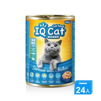 IQCAT聰明貓罐頭海陸雙拼口味400g x 24入/箱【愛買】
