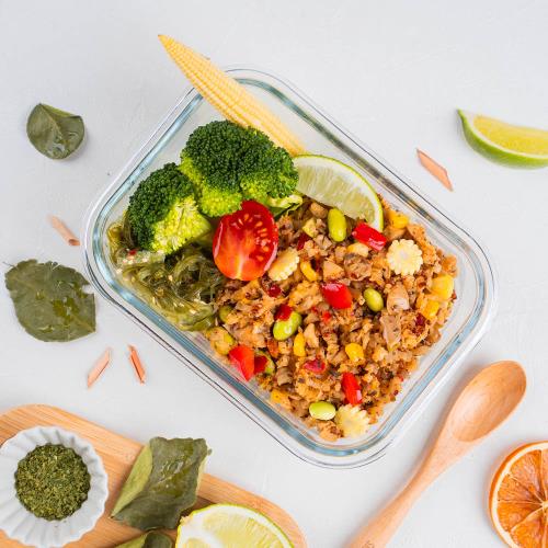 【蘭揚食品】泰式風味炒花椰米200g-加熱即食-料理包(植物五辛素/素食/蔬食)