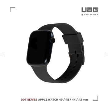 [U] Apple Watch 42444549mm 舒適矽膠錶帶V2-黑