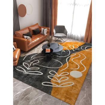 抽象ins風客廳地毯畢加索線條沙發茶幾毯簡約臥室地墊輕奢高級