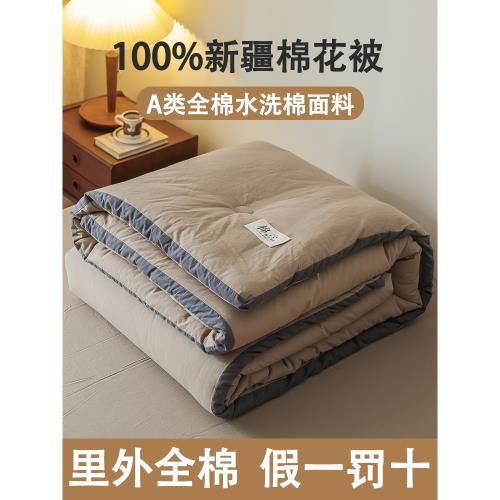 全棉被子冬被加厚保暖純棉被芯新疆棉花被褥學生宿舍春秋棉被棉絮