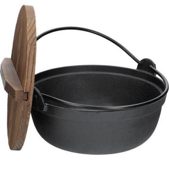 《KitchenCraft》木蓋鑄鐵鍋(24cm)