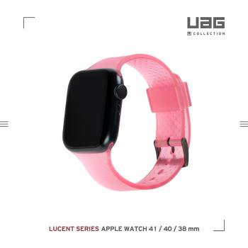 [U] Apple Watch 38/40/41mm 時尚亮透錶帶-透粉