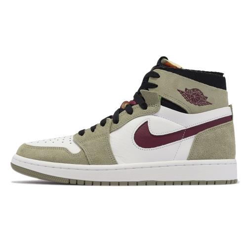 Nike Air Jordan 1 Zoom Air CMFT 男鞋灰綠棗紅Neutral Olive CT0978