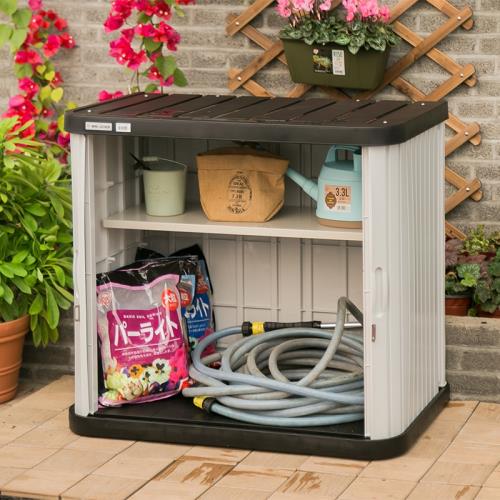 愛麗思陽臺園藝防雨工具收納柜別墅帶輪儲物戶外儲藏箱車庫置物柜