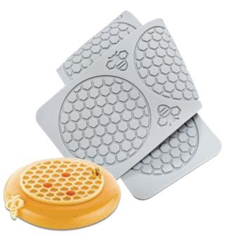 圓形鏤空蜂巢網模具烘焙蛋糕甜品意境菜擺盤脆片食品硅膠圓型磨具