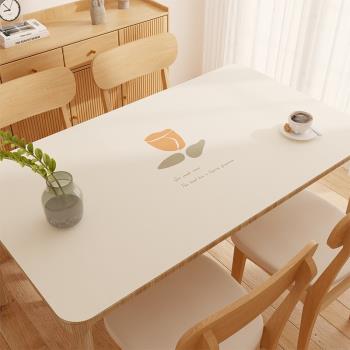 簡約北歐桌布防水防油免洗pvc家用防燙皮革餐桌墊長方形茶幾桌墊
