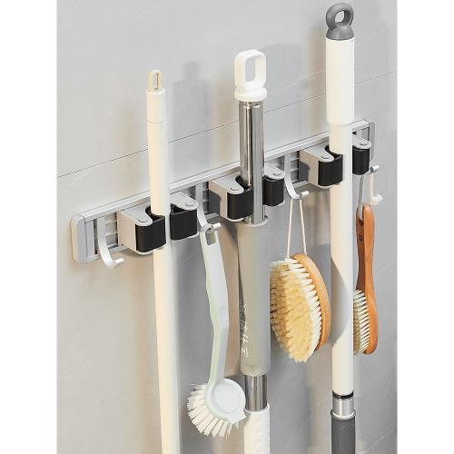 拖把夾免打孔拖把掛鉤壁掛浴室衛生間固定架掃把掛架置物架拖把架
