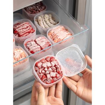 日本進口冰箱專用凍肉盒抗菌冷凍收納盒密封分格蔥姜蒜分裝備菜盒