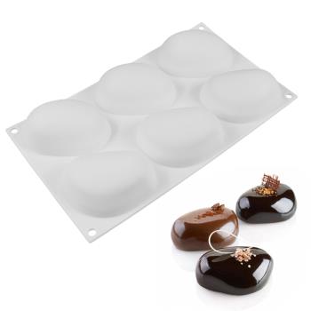 28連小號鵝卵石模具3D立體異形石頭形分子料理矽膠慕斯鵝肝磨烘焙