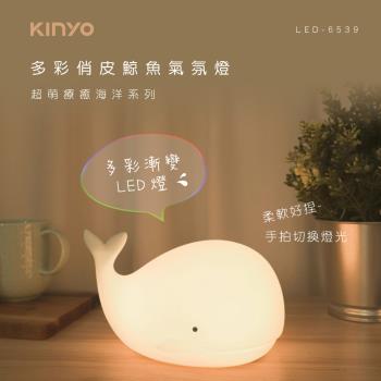 KINYO多彩俏皮鯨魚氣氛燈LED-6539